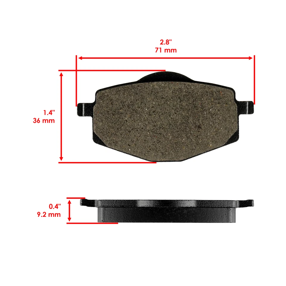 Caltric Front Brake Pads for Yamaha RT180 1995 1996 1997 1998 - Image 2 of 4