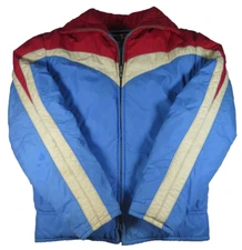 Vintage Tempco Mens Goose Down Winter Coat Full Zip Puffer Jacket Small USA