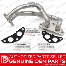 GENUINE Toyota Lexus Factory OEM V6 3.5L Engine Oil Cooler Pipe + Gaskets [SET]