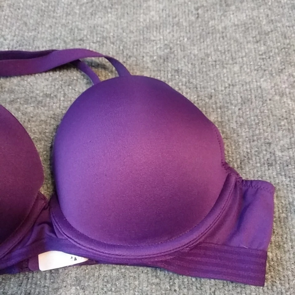 Maidenform Bra Womesn 36B Purple Adjustable Strap Underwire Padded Hook & Eye - Image 4 of 4