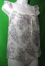 NEW HANKY PANKY 6A5551 MADE IN USA CHIFFON CROP TOP CAMISOLE S