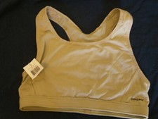 NEW PATAGONIA CAPILENE SPORTS BRA BEIGE SIZE MEDIUM