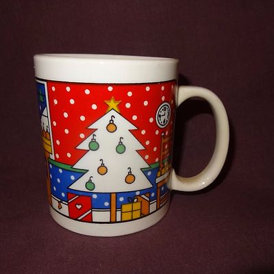 Christmas Cat Coffee Mug Tree Ornaments Cup 12 oz Holiday Home Presents 