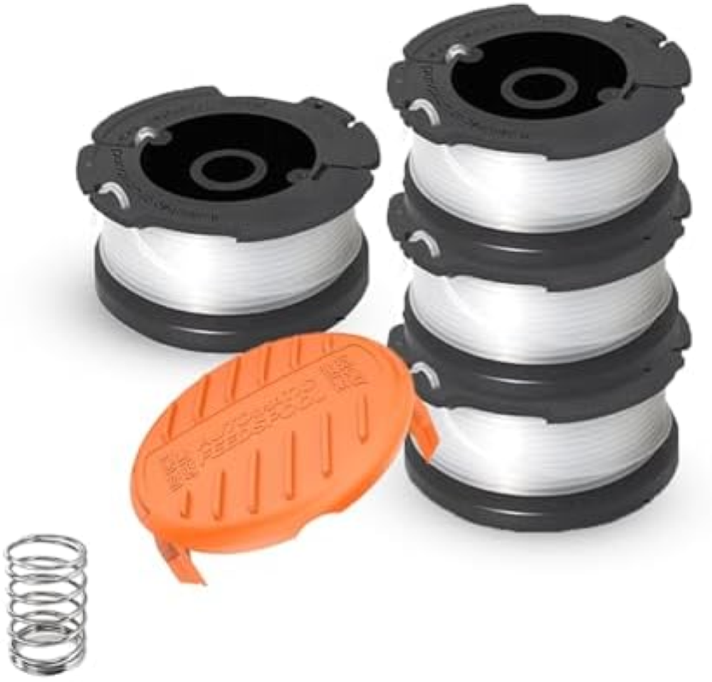 4 Pezzi Bobine Tagliaerba Compatibile con Tagliabordi Black&Decker Bobine portaf