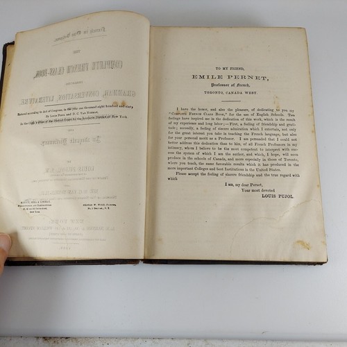 French In One Volume Complete French Class-Book Louis Pujol 1866 A.S. Barnes HC - Picture 11 of 17
