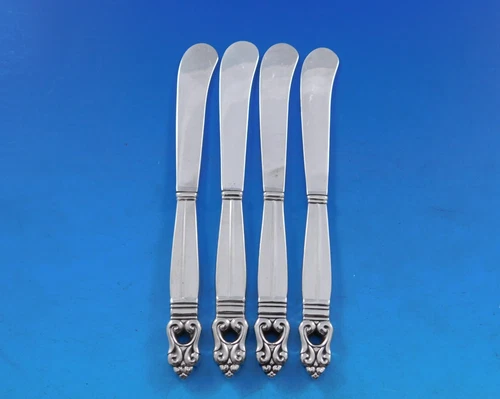 Royal Danish by International Sterling Silver Butter Spreader HH AS Set of 4 pcs