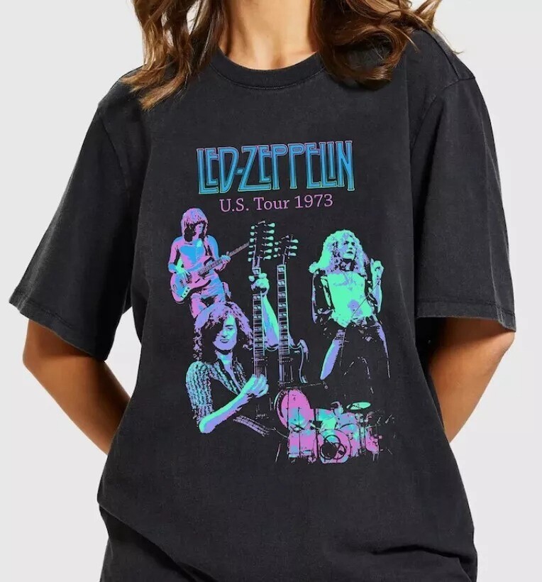 Led Zeppelin Tour 1973 Unisex Shirt, Vintage Rock Band Led 