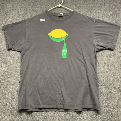 Vintage Sprite T-shirt Adult Size Extra Large Grey Short Sleeve Mens Graphic Y2K
