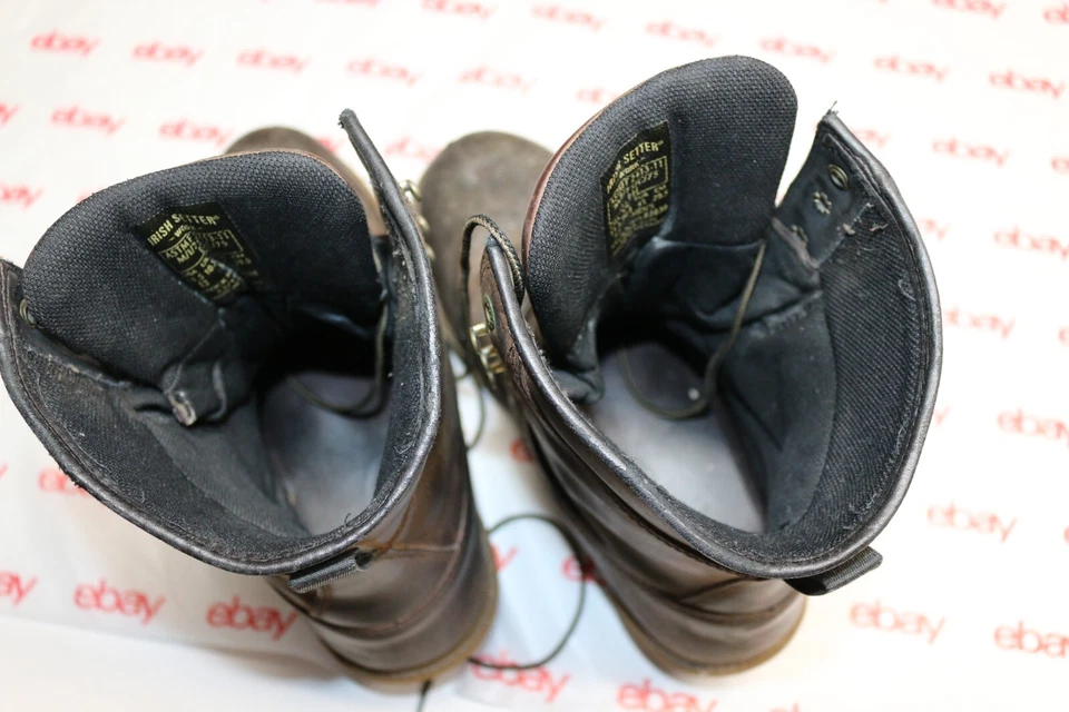 Irish Setter steel toe work boots men's size 11.5 stock no. 83838 USED COND. - Image 4 of 4