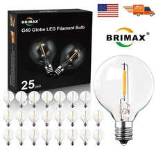 BRIMAX E12 G40 LED String Light Bulbs Replacement Indoor Outdoor Garden Decor