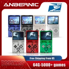 ANBERNIC RG35XXSP Handheld Retro Game Console 3.5' IPS Screen 64G 4K+Games Gifts