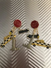 Lunch At The Ritz GRID LOCK pierced Earrings