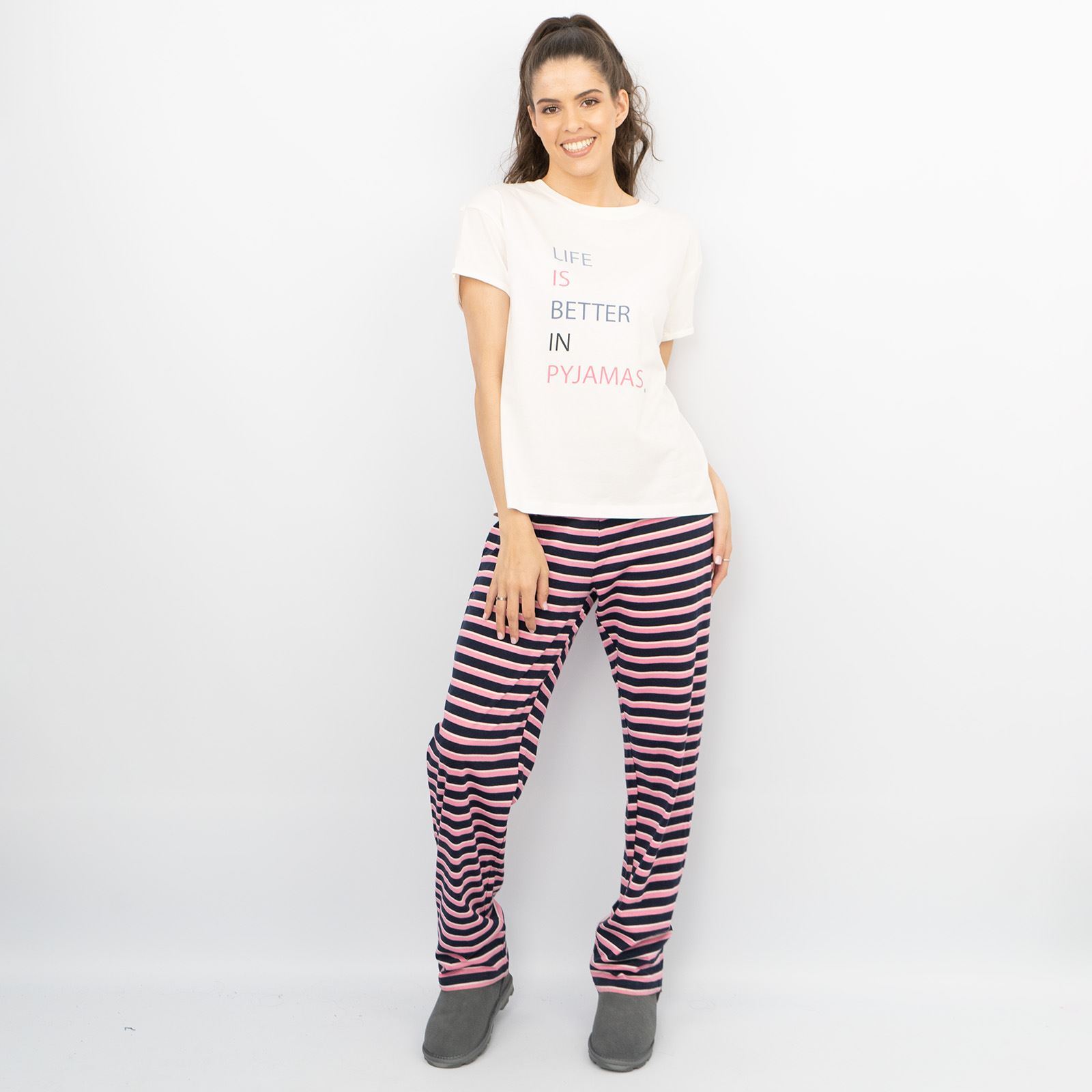 Conjunto de pijama M&S Life is better in para mujer talla M mediana