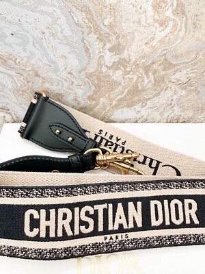 Christian Diorストラップ　新品 Christian Dior Canvas Embroidered Blue Shoulder Strap | eBay
