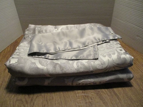 CROSCILL ISLA POLE TOP DRAPERY 2 LINED PANELS & TIEBACKS  82" X 84"