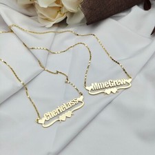 Personalized Heart Pendant Necklace Customized Custom Name Chain for Women Girl