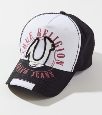 True Religion Coal Gray Painted Baseball Cap Hat Snapback