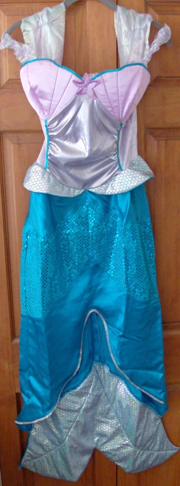 DISNEY Ariel The Little Mermaid Adult Costume + Wig Plush Tail – Size M – NWT - Image 3 of 4