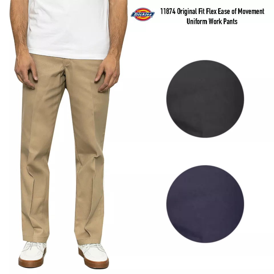 Pantalones de Trabajo Uniforme Dickies Para Hombre 11874 Ajuste Original Flexible Facilidad de Movimiento