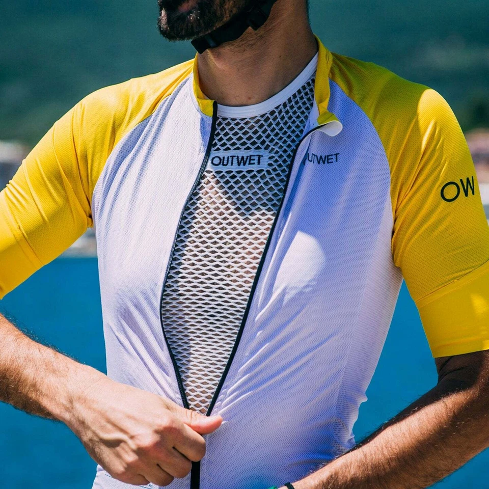 Base TT Carbon Sleeveless Cycling BASE LAYER in White - by Outwet - Image 4 of 4