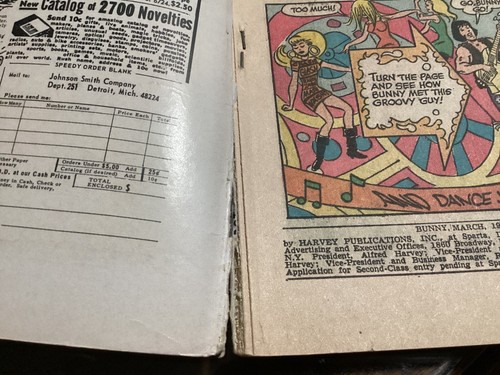 BUNNY #4 HARVEY GIANT COMICS 1968 QUEEN OF THE IN-CROWD - Picture 6 of 9