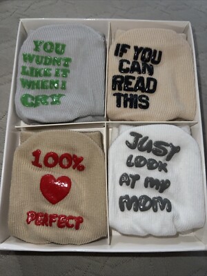 Bittybeans Baby Socks Gift Set by Mommachi - Perfect Baby Shower  4 Pairs  NEW