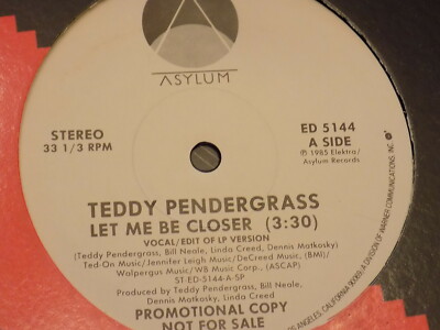 TEDDY PENDERGRASS Let Me Be Closer 12'' promo EX