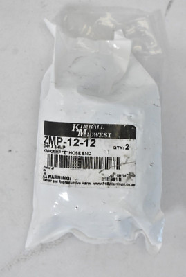 Kimball Midwest 3/4'' x 3/4' Male Pipe Rigid Hose End 2 Pack ZMP1212 Hardware