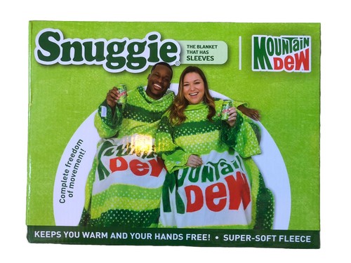 Snuggie Super-Soft Fleece Blanket w Sleeve MOUNTAIN DEW DO THE DEW 71 in x 54 in - Picture 12 of 13