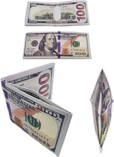 12 Money Wallets, 100 Dollar Bill Wallets 12 Pack 7.5" Kids Party Favor