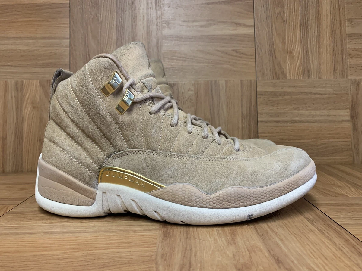 Nike Air Jordan 12 XII Womens Size 8.5 Retro Vachetta Tan Suede Basketball  Shoes