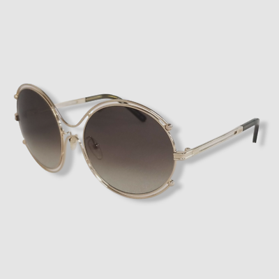 Chloe CE122S Round Sunglasses Chloé CE 122S Isidora 744 Round Gold Sunglasses  main image 3