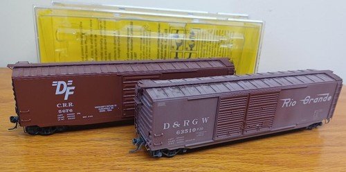 Caja Kadee HO 50 pies DRGW 63510 (6708) y caja CRR 5676 (6101) | Zustand: Used