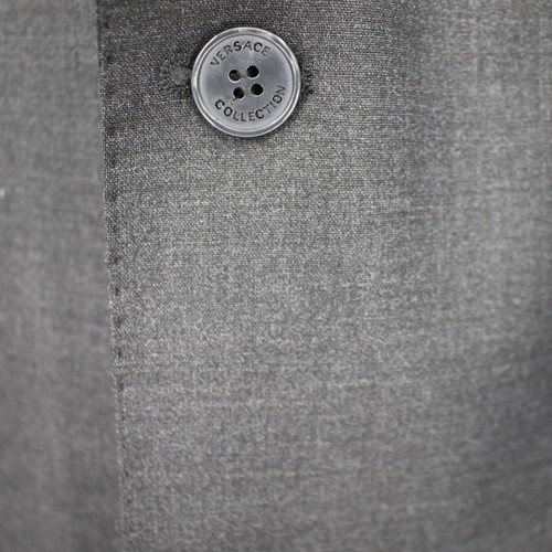 Versace Collection Sport Coat Mens 42 Wool Blend Single Breasted Two Button gray - Picture 4 of 14