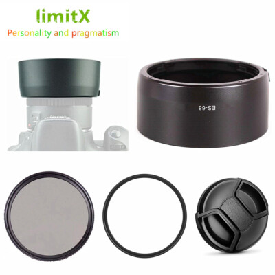 Filter UV CPL Bayonet Lens Hood ES-68 Cap For Canon EF 50mm f