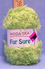 Mode Dea Fur Sure Yarn Fringe New Lime Green Solid Valley Green Made in Turkey