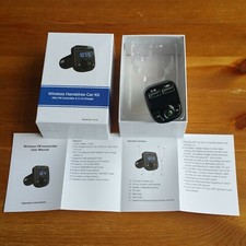 Hands Free Car Kit Wireless Bluetooth FM Transmitter MP3 Dual USB Charger LCD