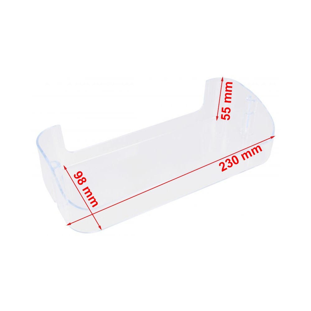 Ripiano Balconcino Porta Uova 230 x 98 x 55 mm Per Frigorifero Smeg Gorenje