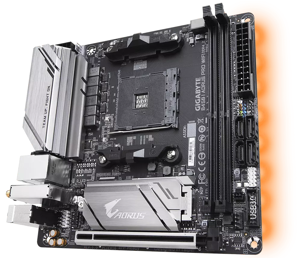 GIGABYTE B450 I AORUS PRO WIFI Motherboard AMDB450 SocketAM4 DDR4