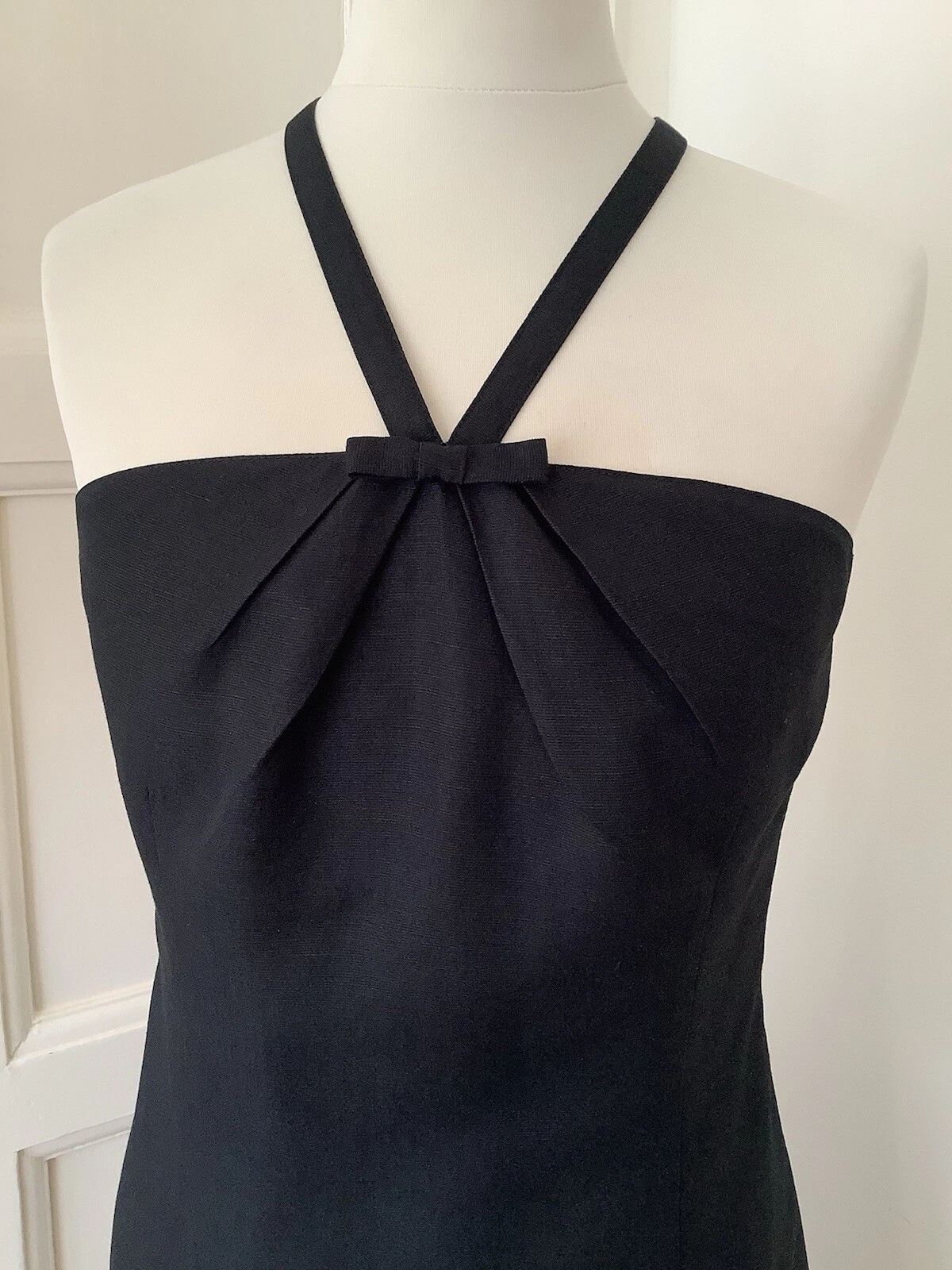 Abito vintage Versace Couture Italia vintage anni 90 Y2K nero con spalline 46 12 14