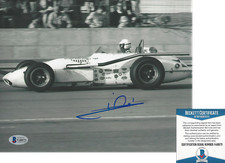 MARIO ANDRETTI INDY DRIVER SIGNED 8x10 PHOTO C INDIANAPOLIS 500 BECKETT COA BAS