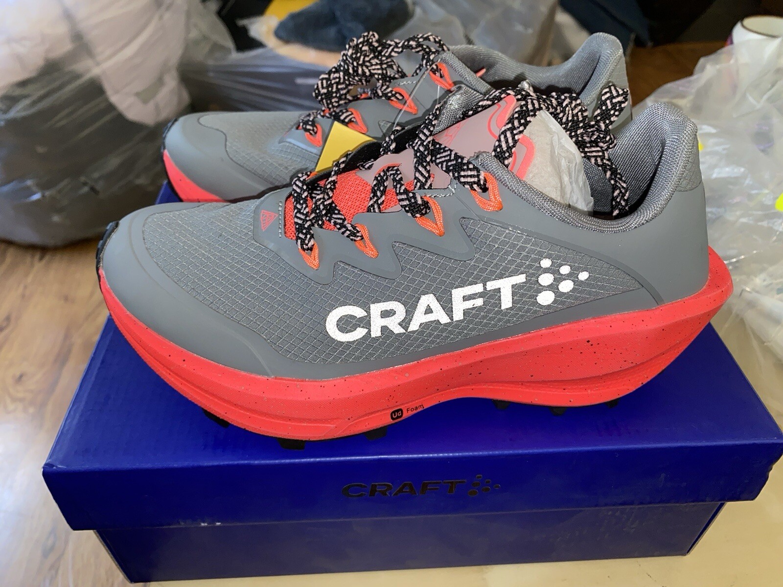 NUEVO Craft CTM Ultra Carbon Trail Mujer Rosa Gris Zapatos Talla 6