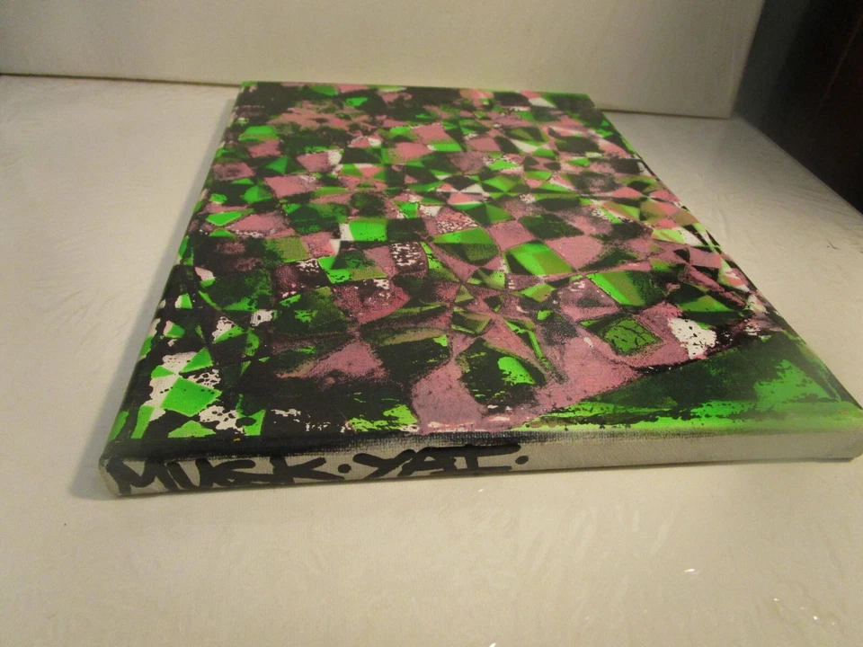 Cuadro Original Firmado MUSK YAI Moderno Abstracto Acrílico Lienzo 9x12 1OAK Foto 4 de 4