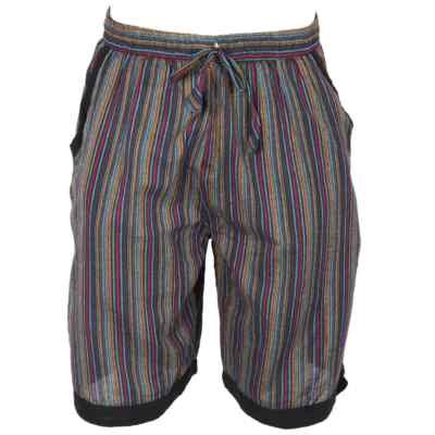 Herren gestreifte leichte Baumwollshorts Siesta Fair Trade Hippie Boho 