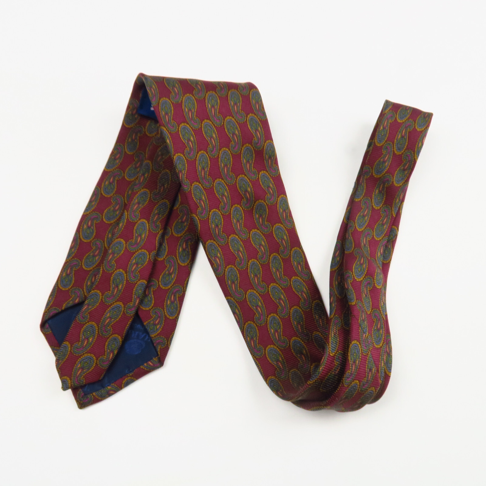 T Harris London Mens Neck Tie Red Colorful Paisle… - image 4