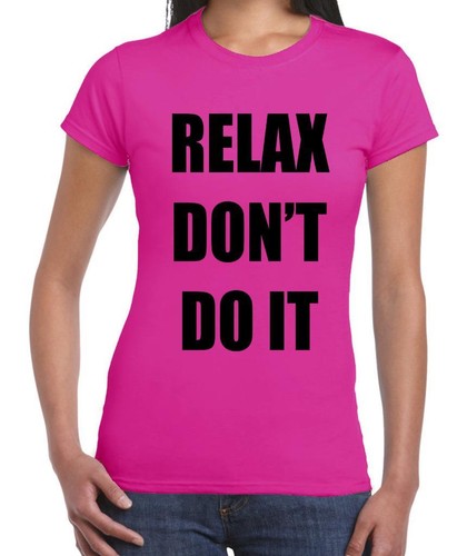 Relax Don't Do It T-Shirt - 1980s 80s Fancy Dress Frankie Goes To Hollywood - 第 1/3 張圖片