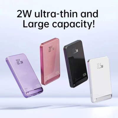 5000/10000/20000mAh Mini Magnetic Wireless Power Bank PD20W Fast Charger Battery