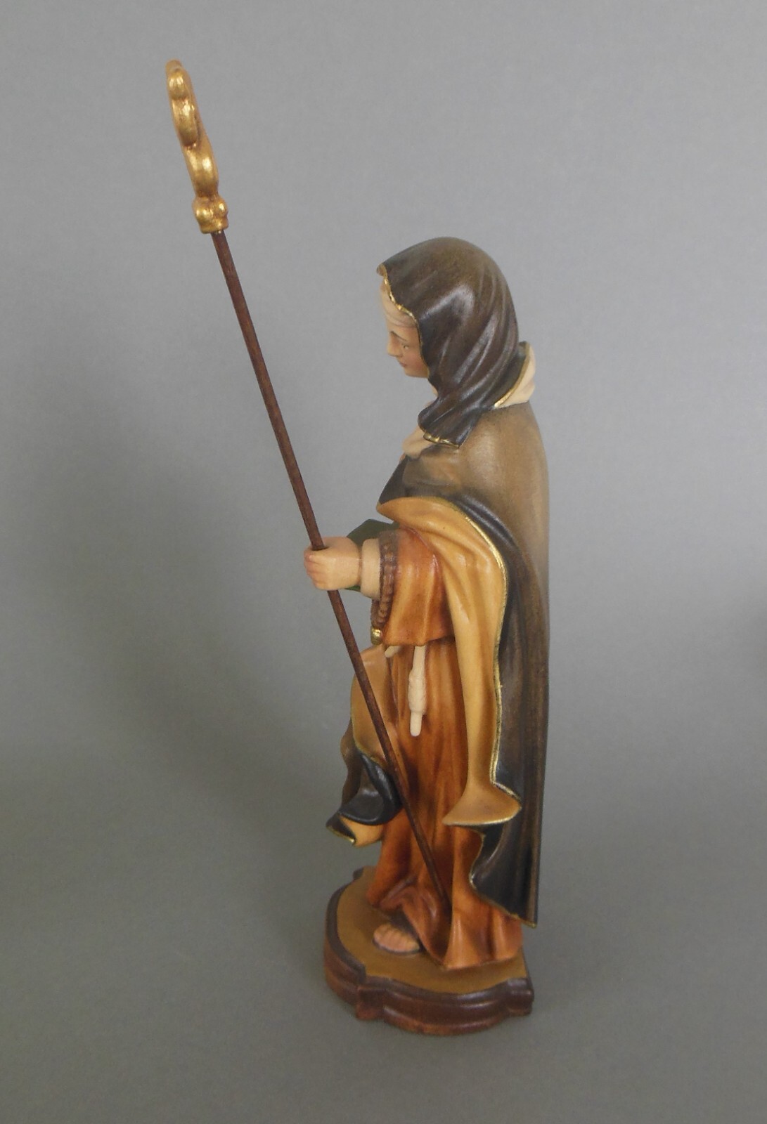 Heilige Beatrix Hl. Edith Hl. Elvira 20 cm hoch Holz bemalt Holzfigur