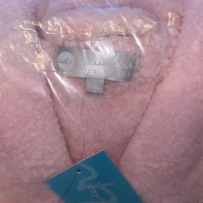 New Alexander Del Rossa Women's Plush Fleece Bathrobe Pink Quartz A0302 LG/XL