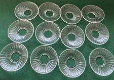 12 Vintage Plastic Primitive Figural Candle Bobeches Wax Drip Collars 1.5”